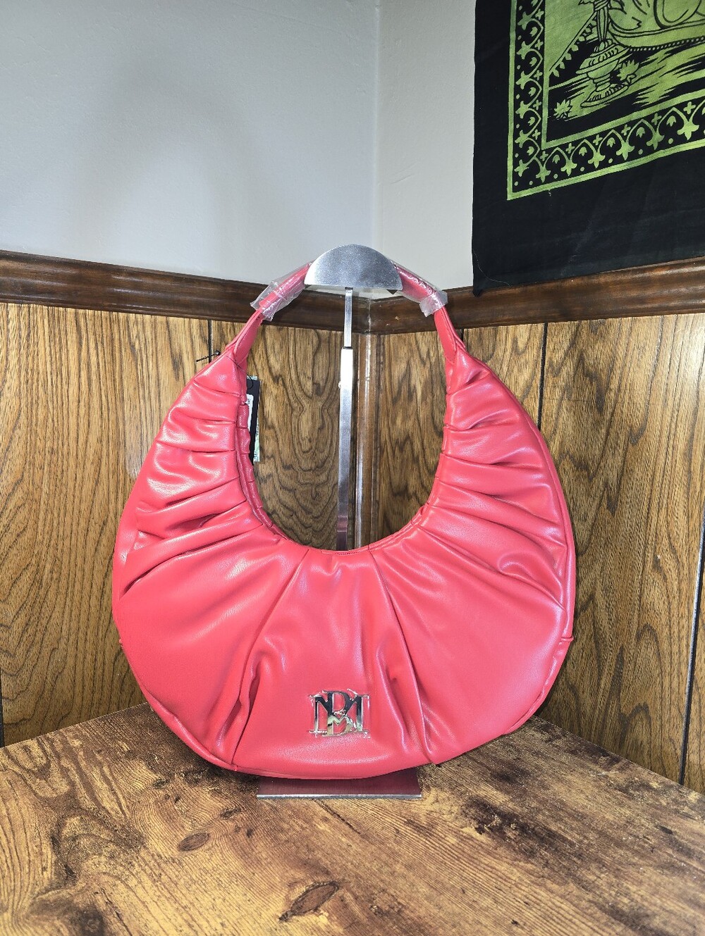 Red Crescent Shoulder Bag by Badgley Mischka